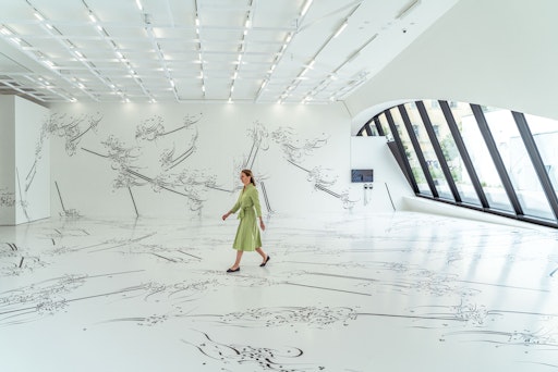 Vorschau Bild von Ausstellungsansicht "Parastou Forouhar. Written Room" in der
Landesgalerie Niederösterreich