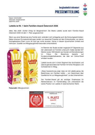 Vorschau Bild von Presseaussendung ÖGVS Familien Award