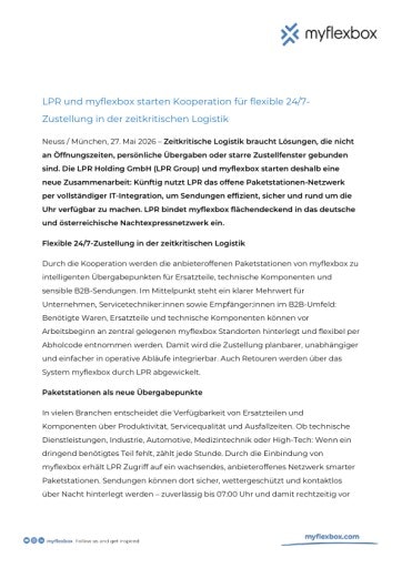 Vorschau Bild von Pressemitteilung als pdf