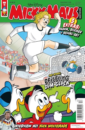 Fußballstar Nick Woltemade duckifiziert im Micky Maus Magazin!