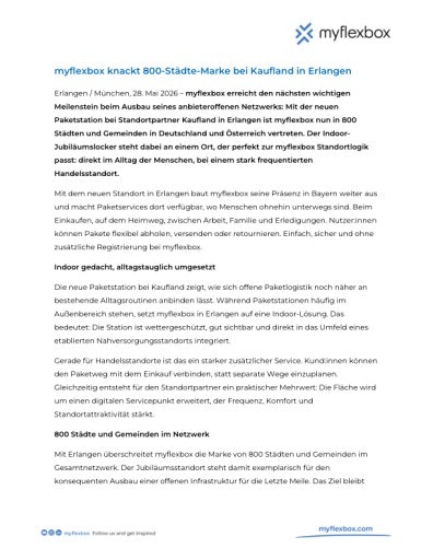 Vorschau Bild von Pressemitteilung als pdf