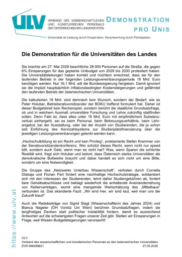  Aussendung des ULV in voller Länge