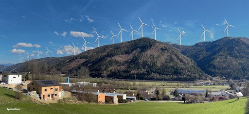 Bildmontage zur geplanten Eignungszone Steineck-Kammern mit
Sichtbarkeit der Windräder aus dem Ortsgebiet von Kammern; Infos zur
Datengrundlage: https://www.liesingtal.info/datengrundlage