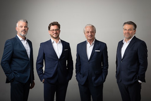 BU: vlnr: Pure Investments Partner Thomas Pleli, Stefan Pölzl,
Ulrich Kallausch und Nikolaus Kretz