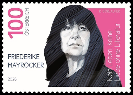 Sonderbriefmarke Friederike Mayröcker