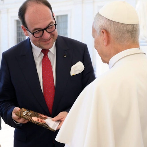 Begegnung mit Papst Leo XIV. anlässlich der Buchübergabe