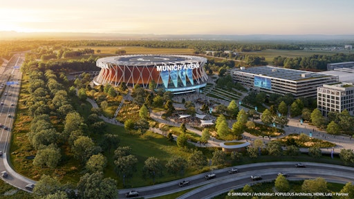 Konzertarena "Munich Arena", nahe des Flughafen München - Ansicht
von Arena-Plaza (Rendering, Juni 2026) // Weiterer Text über ots und
www.presseportal.de/nr/181869 / Die Verwendung dieses Bildes für
redaktionelle Zwecke ist unter Beachtung aller mitgeteilten
Nutzungsbedingungen zulässig und dann auch honorarfrei.
Veröffentlichung ausschließlich mit Bildrechte-Hinweis.