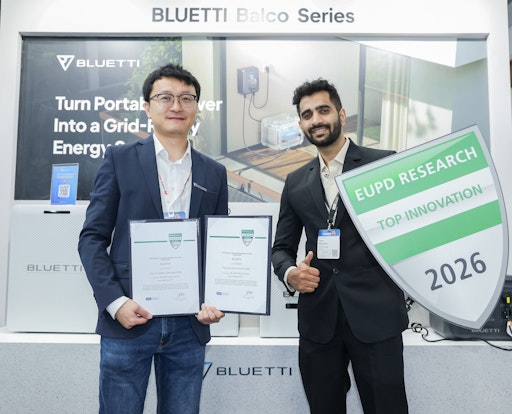 BLUETTI gewinnt den "Top Innovation Award 2026" von EUPD Research
in Europa // Weiterer Text über ots und
www.presseportal.de/nr/160589 / Die Verwendung dieses Bildes für
redaktionelle Zwecke ist unter Beachtung aller mitgeteilten
Nutzungsbedingungen zulässig und dann auch honorarfrei.
Veröffentlichung ausschließlich mit Bildrechte-Hinweis.