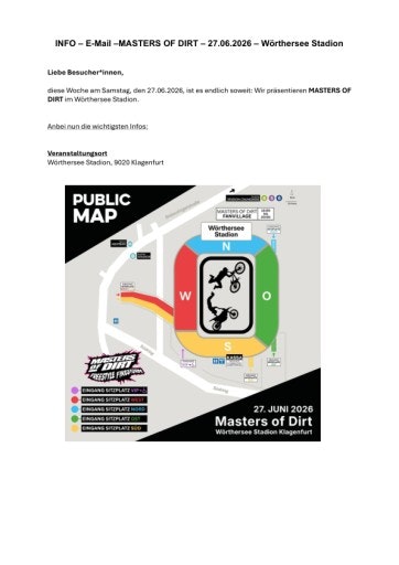 Vorschau Bild von Ticketinfo Masters of Dirt 27.06.2026 Wörthersee Stadion