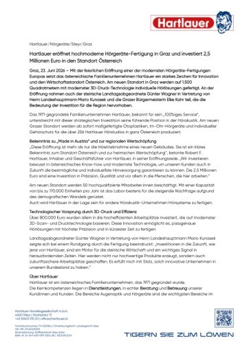 Vorschau Bild von Der komplette Pressetext zur Eröffnung