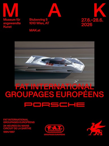 FAT International und Porsche präsentieren 75 Jahre Porsche im
Motorsport – bei freiem Eintritt ins MAK, Sujet