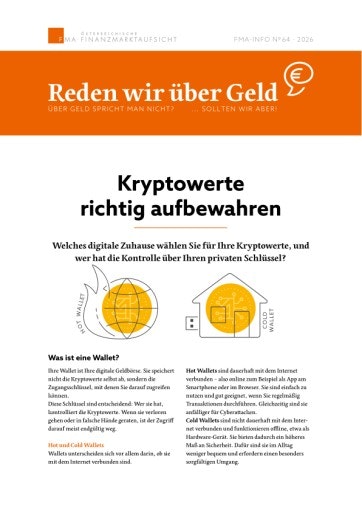 Rwueg 64: Kryptowerte richtig aufbewahren