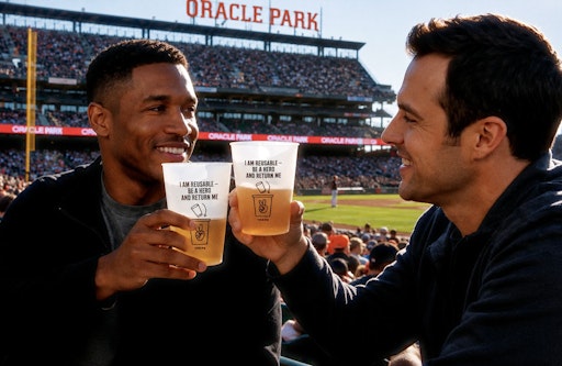  Cheers to reuse: Every cup counts - Vytal bringt smarte
Reusable-Cup-Infrastruktur nach Oracle Park, dem MLB-Stadion der San
Francisco Giants. // Weiterer Text über ots und
www.presseportal.de/nr/154934 / Die Verwendung dieses Bildes für
redaktionelle Zwecke ist unter Beachtung aller mitgeteilten
Nutzungsbedingungen zulässig und dann auch honorarfrei.
Veröffentlichung ausschließlich mit Bildrechte-Hinweis.