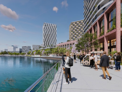 Die künftige Waterfront im Quartier Seeterrassen in aspern
Seestadt.