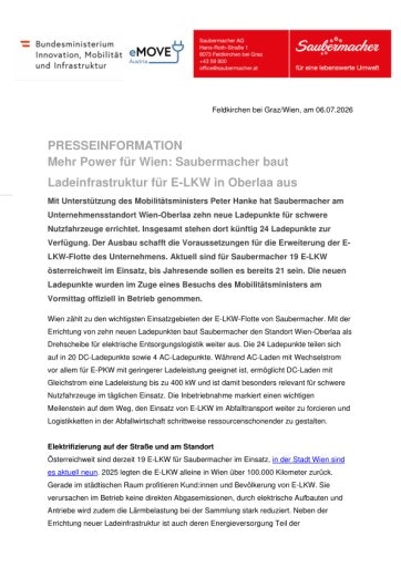 Vorschau Bild von Presseinformation