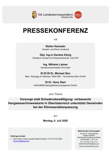Vorschau Bild von Unterlage zur Pressekonferenz