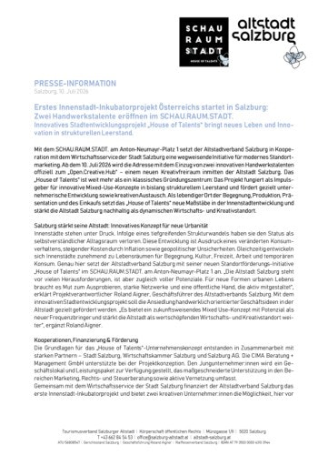  Presseinfo Altstadtverband Salzburg