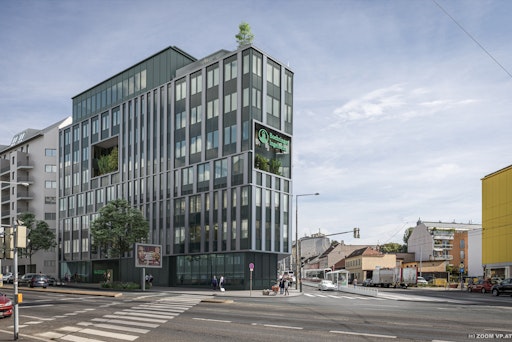 Vorschau Bild von [VISUALISIERUNG:] Im Herbst 2027 soll das neue Verwaltungsgebäude
von Boehringer Ingelheim in Betrieb genommen werden.