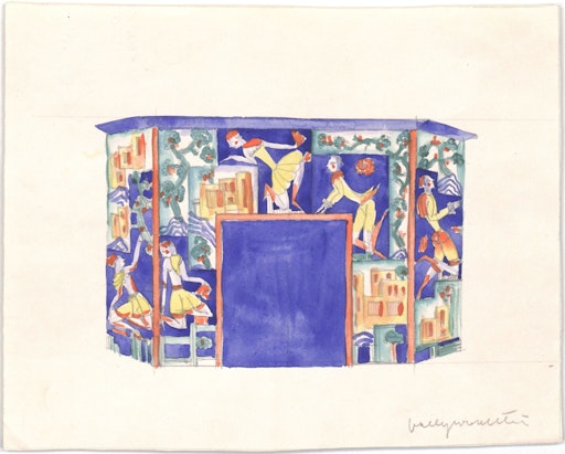 Vorschau Bild von Vally Wieselthier, Entwurf für eine Kaminverkleidung, um 1927
Bleistift, Gouache auf Papier