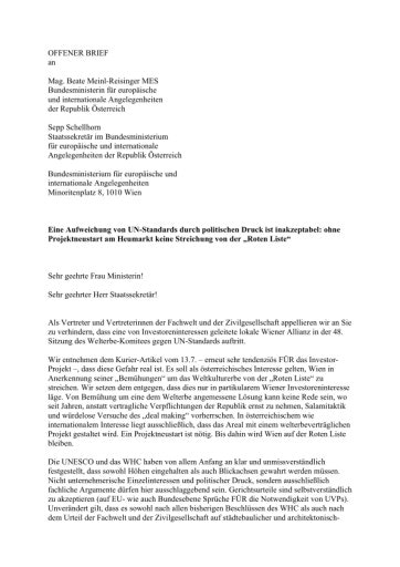 Vorschau Bild von Offener Brief an Meinl-Reisinger und Sepp Schellhorn