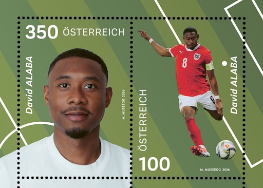 Vorschau Bild von Der neue Briefmarkenblock von David Alaba