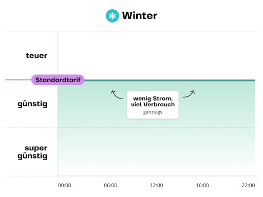 Vorschau Bild von Erklärgrafik Zeitzonentarif im Winter