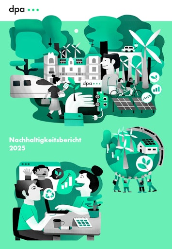 Vorschau Bild von Die Deutsche Presse-Agentur hat heute ihren vierten
Nachhaltigkeitsbericht veröffentlicht. Der Bericht 2025 dokumentiert
messbare Fortschritte in den Bereichen Umwelt (Planet),
Mitarbeitende (People) und verantwortungsvolles Wirtschaften
(Prosperity) für die gesamte Unternehmensgruppe. // Weiterer Text
über ots und www.presseportal.de/nr/8218 / Die Verwendung dieses
Bildes für redaktionelle Zwecke ist unter Beachtung aller
mitgeteilten Nutzungsbedingungen zulässig und dann auch honorarfrei.
Veröffentlichung ausschließlich mit Bildrechte-Hinweis.
