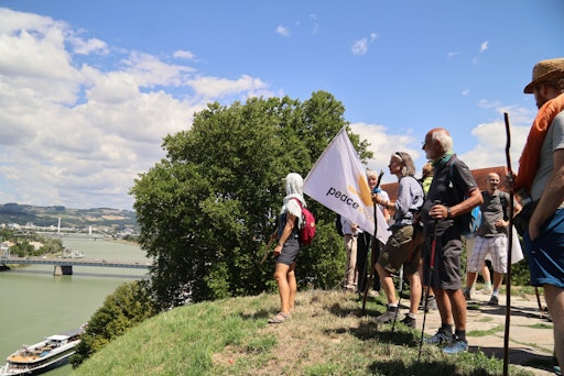 Vorschau Bild von Ankunft des Peacewalks in am 24.7. in Linz.