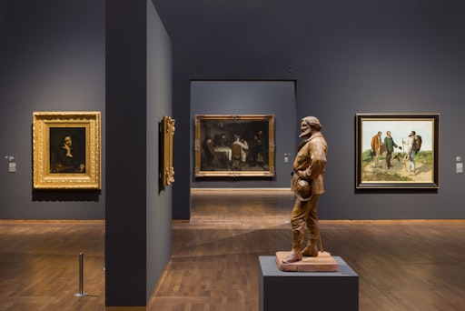  AUSSTELLUNGSANSICHT Gustave Courbet. Realist und Rebell (19.02.
bis 21.06.2026); Leopold Museum, Wien