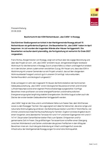 Vorschau Bild von Pressemitteilung "das CARA"