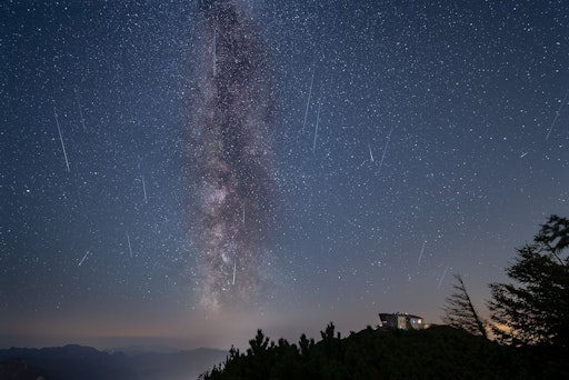 Sternschnuppen über dem Traunsteinhaus