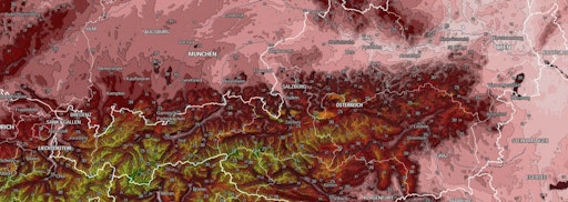 Drei Wetter Temperaturkarte 4. August 2026 17:00