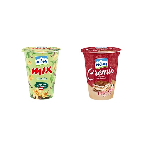 NÖM Mix Vanille und NÖM Cremix Tiramisu