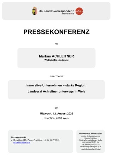 Vorschau Bild von PK Unterlage Wels