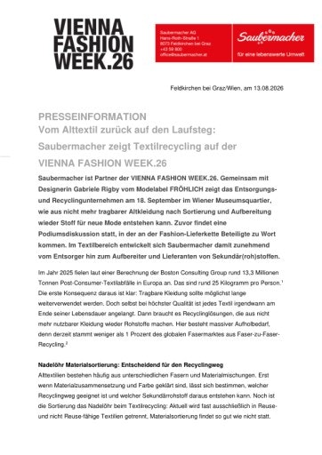 Vorschau Bild von Presseinformation
