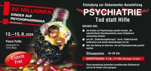 Vorschau Bild von Einladung zur Ausstellung "Psychiatrie - Tod statt Hilfe" im Palais Palffy in Wien