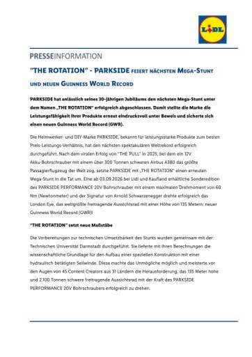 Vorschau Bild von Pressemitteilung PARKSIDE