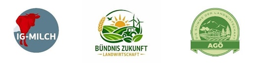 Logos von IG-Milch, BZL, AGÖ