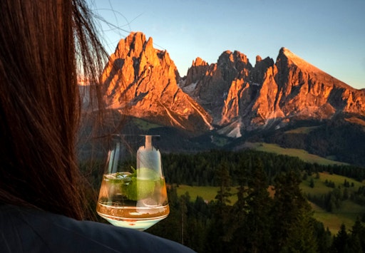 Die Enrosadira, das berühmte Alpenglühen der Dolomiten
