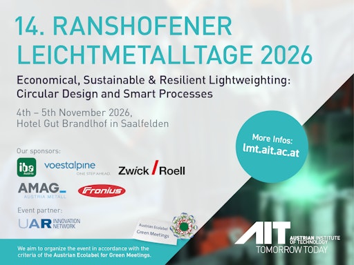 Ankündigung der 14. Ranshofener Leichtmetalltage 2026