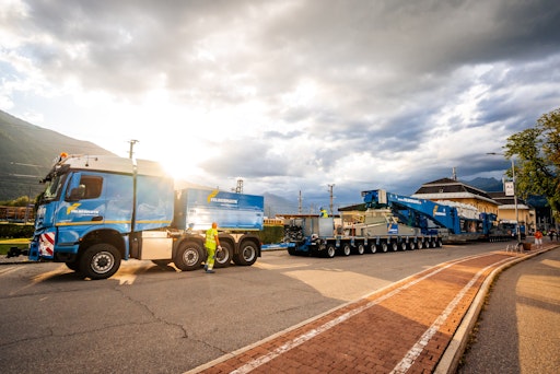 Trafo-Transport ins Umspannwerk Malta