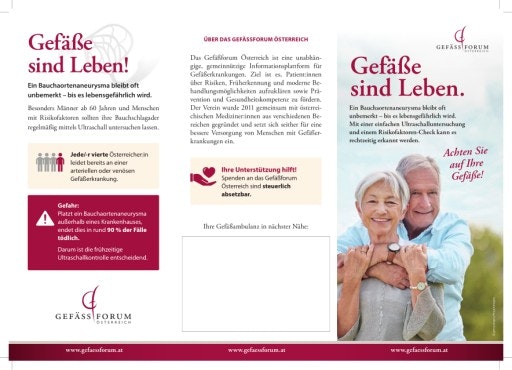 Vorschau Bild von Gefäßvorsorgefolder-Aortenaneurysma Gefäßforum Österreich 2026