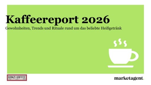 Vorschau Bild von Pressecharts zur Online-Studie "Kaffeereport 2026"