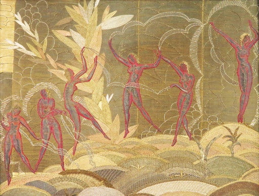 Melanie Mück, Stickbild Tänzerinnen, vor 1922 MAK, WI 1819