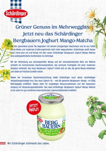 Vorschau Bild von Schärdinger Bergbauern Joghurt Mango-Matcha