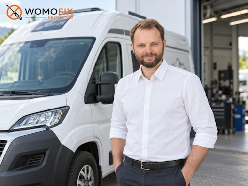 Andreas Janisch, Gründer von WOMOFIX und Geschäftsführer der
JANSTAHL GmbH. WOMOFIX entwickelt in Wien Sicherheits- und
Komfortlösungen für Wohnmobile und Kastenwagen. - KI bearbeitet