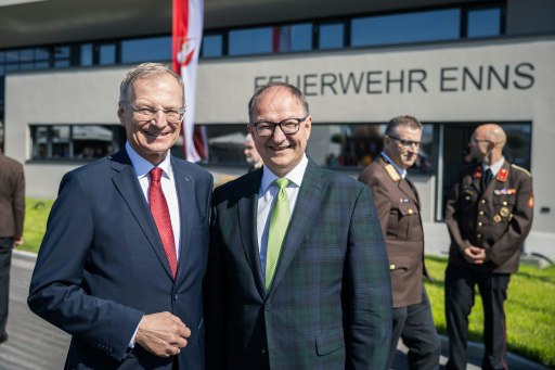 Landeshauptmann Thomas Stelzer und Landesrat Martin Winkler.