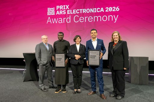 Verleihung der Awards der "AI for Social Impact Initiative" im
Rahmen des Prix Ars Electronica am 10. September 2026 im Design
Center in Linz.