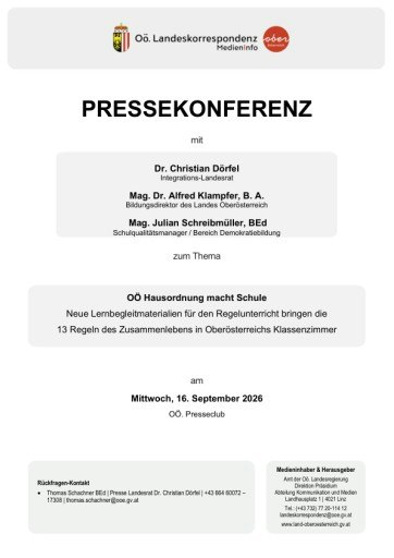 Vorschau Bild von Unterlage zur Pressekonferenz