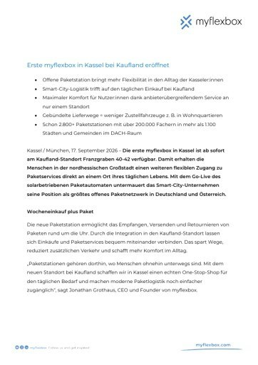 Vorschau Bild von Pressemitteilung als pdf